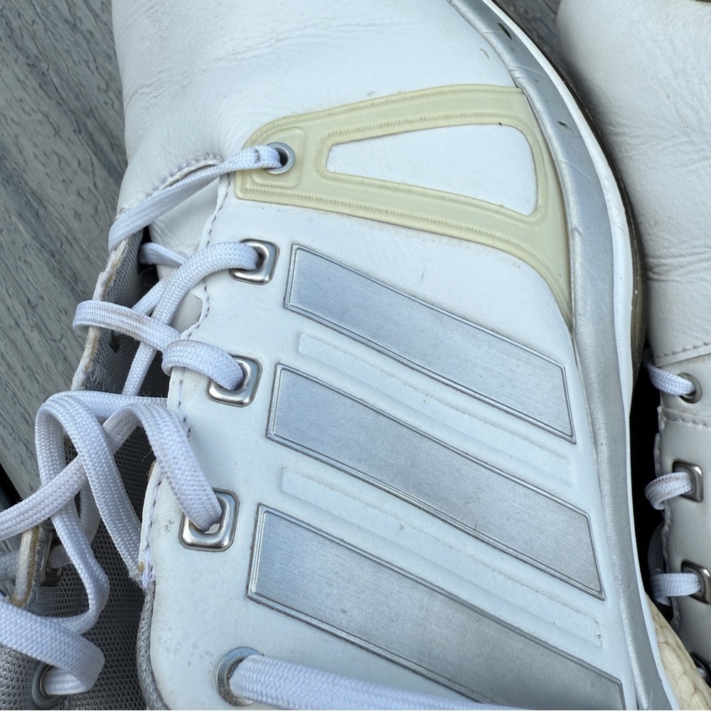 Adidas Adipower Boost Mens 10.5 White and Grey Golf Cleats - Picture 14 of 16